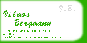 vilmos bergmann business card